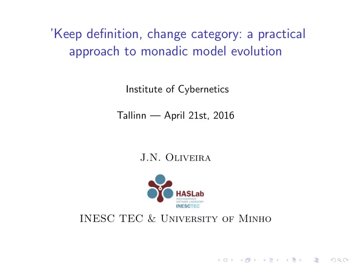 keep definition change category a practical approach to