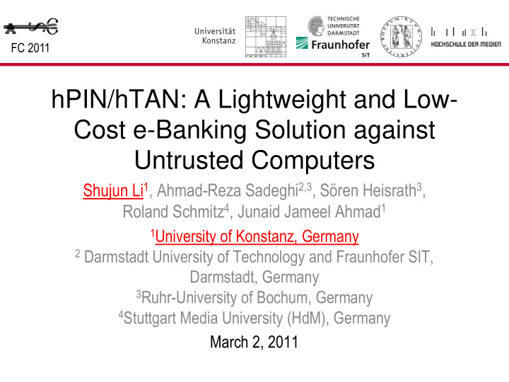 hpin htan a lightweight and low cost e banking solution