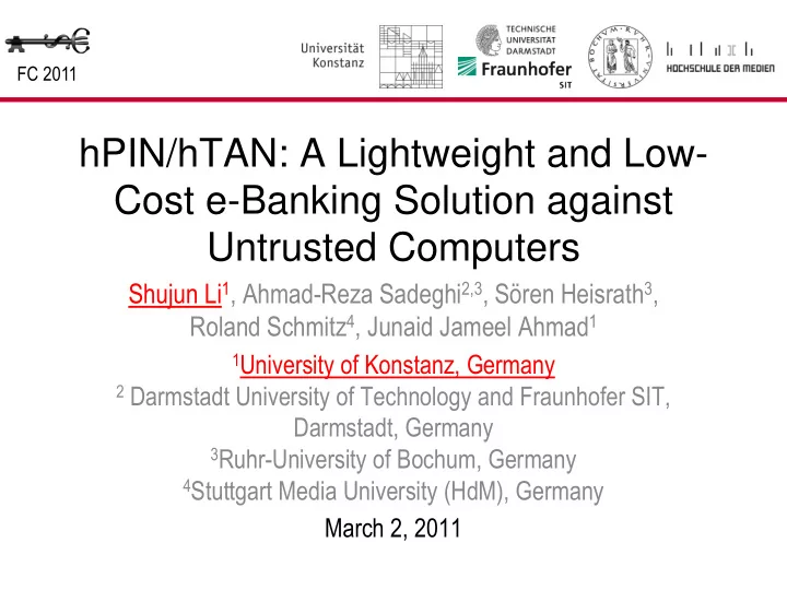 hpin htan a lightweight and low cost e banking solution