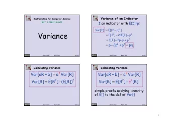 Variance = E[I 2 ]  2pE[I] + p 2 = E[I]  2p  p + p 2 =  2  2 =  p-2p+  p  pq  variance.1