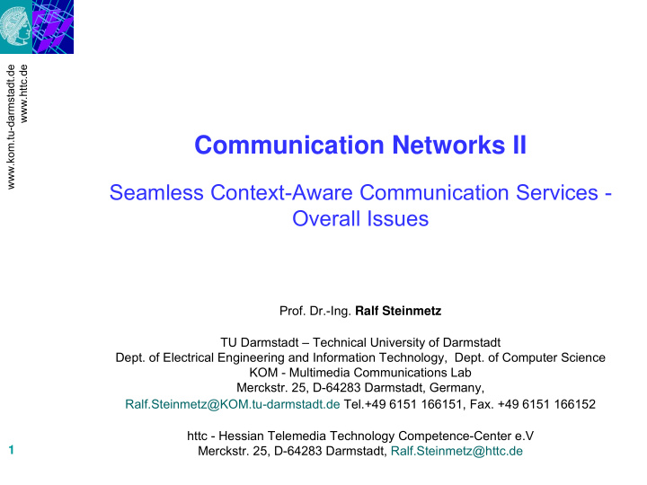 communication networks ii