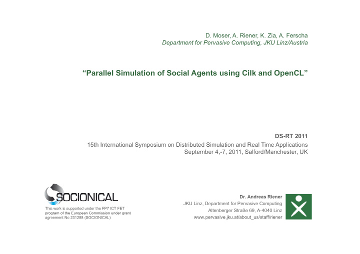 parallel simulation of social agents using cilk and opencl