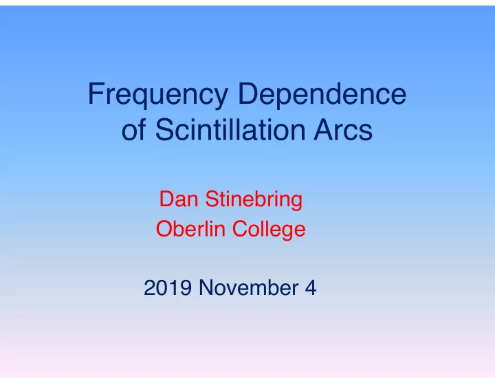 frequency dependence