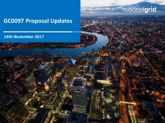GC0097 Proposal Updates  14th November 2017  Pre-qualification  Requirements  System Operator