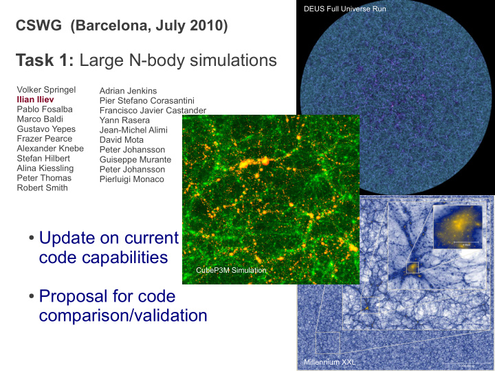 task 1 large n body simulations