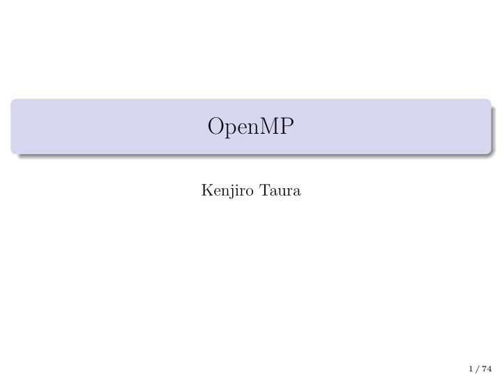 openmp