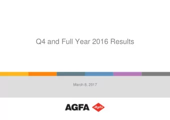 Q4 and Full Year 2016 Results  March 8, 2017  Disclaimer  You are about to view a presentation