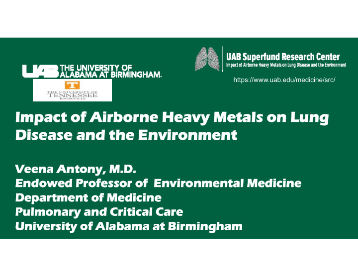 impact of airborne heavy metals on lung impact of