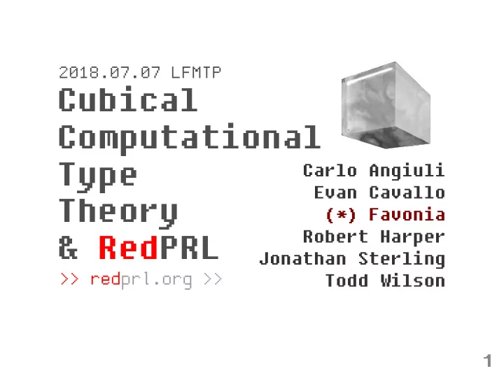 cubical computational type