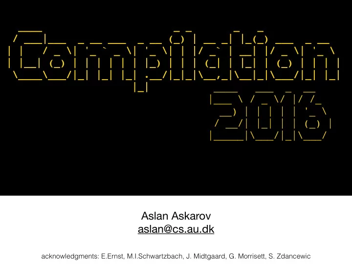 aslan askarov aslan cs au dk