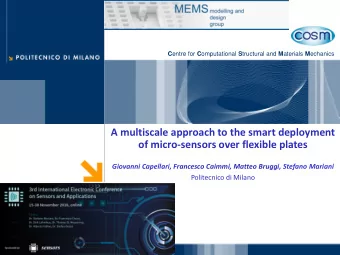 A multiscale approach to the smart deployment  of micro-sensors over flexible plates  Giovanni