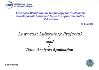 Low  ow-cos  -cost L  Lab  abor  orat  ator  ory P  Proje  oject  cts  an  and alysis Application