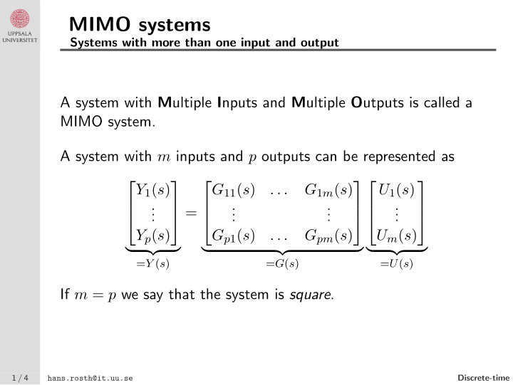 mimo systems