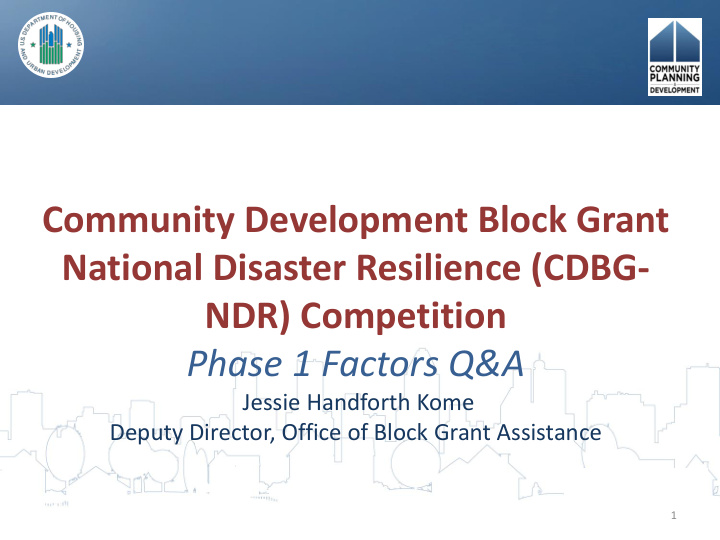 national disaster resilience cdbg