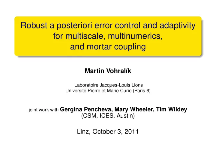 robust a posteriori error control and adaptivity for