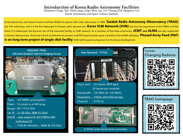 introduction of korea radio astronomy facilities