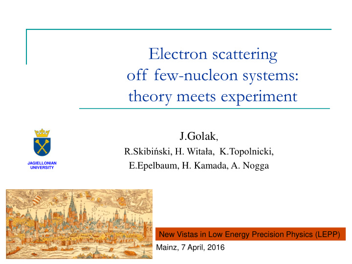 electron scattering off few nucleon systems theory meets