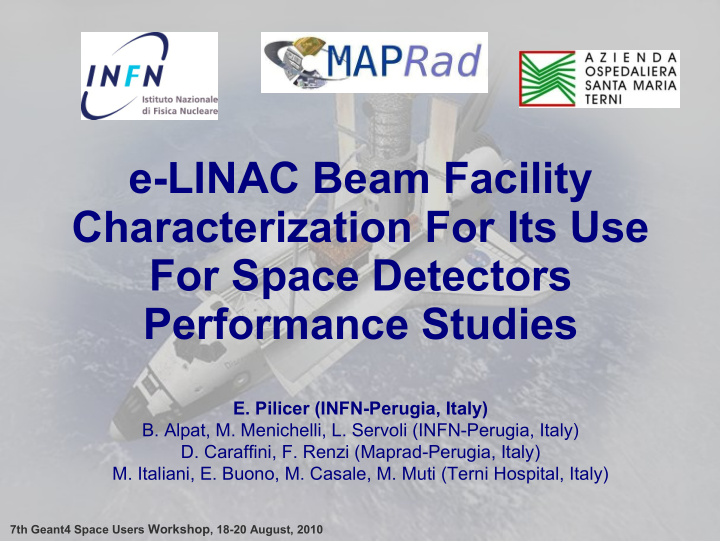 e linac beam facility characterization for its use for