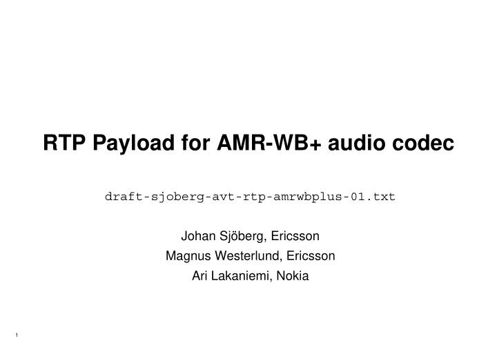 rtp payload for amr wb audio codec