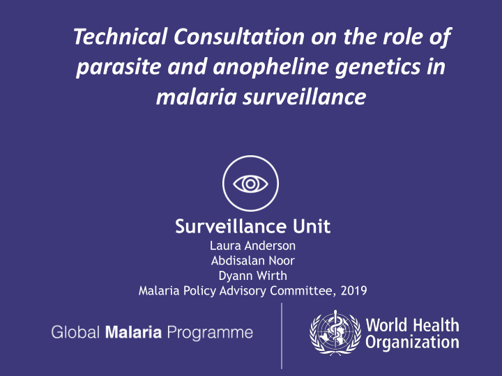 technical consultation on the role of parasite and