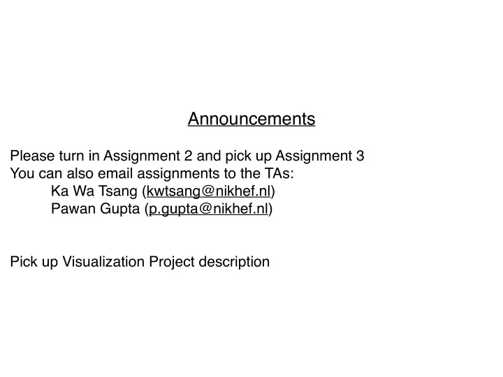 announcements