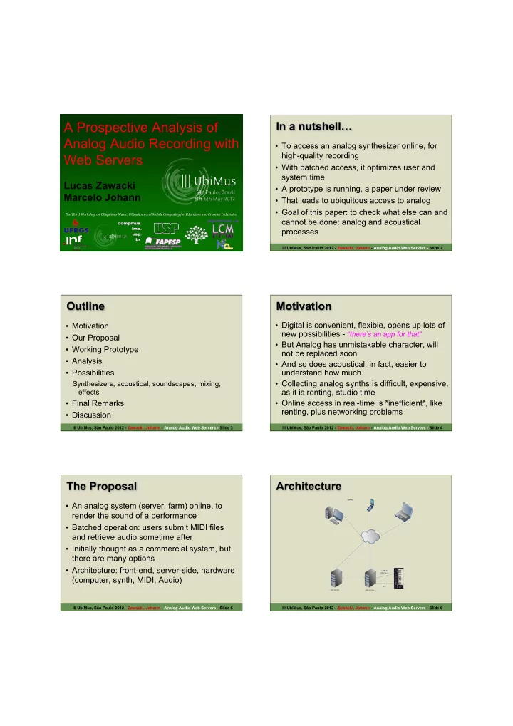 a prospective analysis of