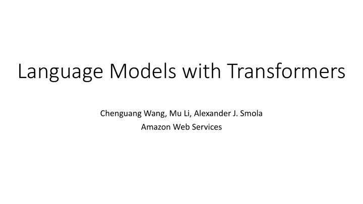 language models with transformers