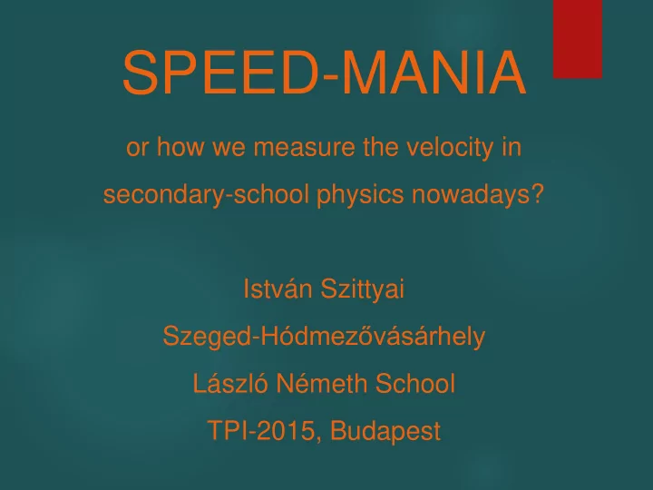 speed mania