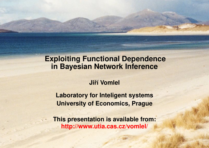 exploiting functional dependence in bayesian network