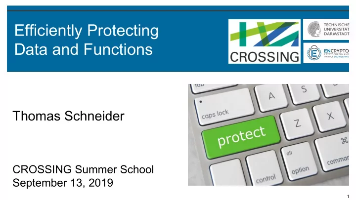 efficiently protecting data and functions