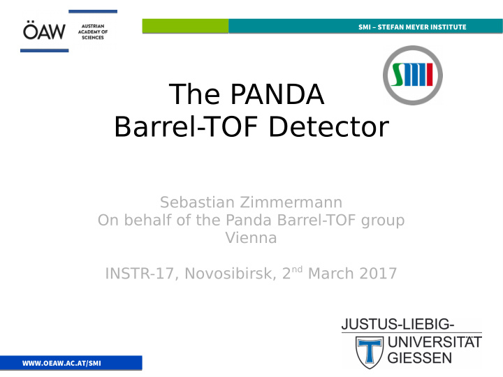 the panda barrel tof detector