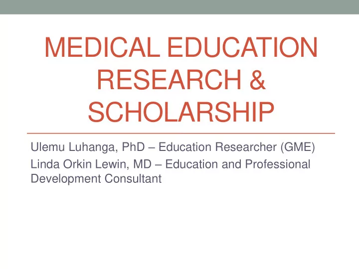 medical education