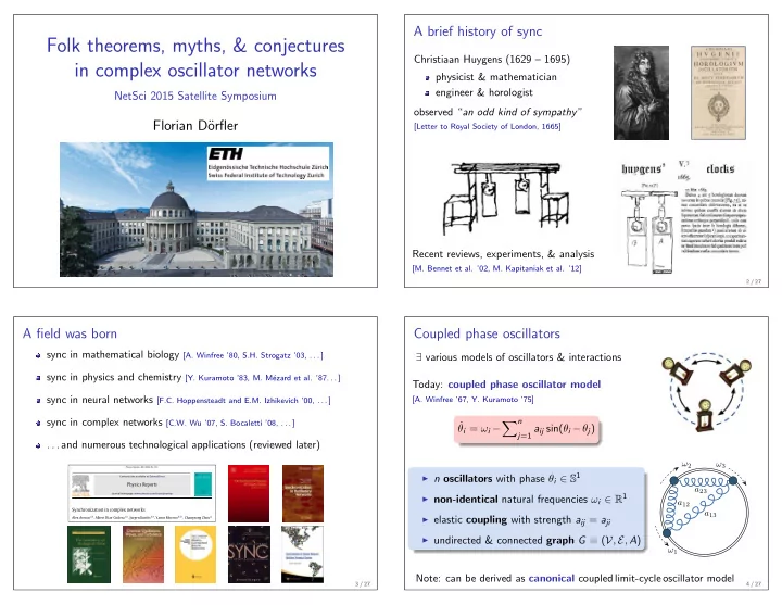 folk theorems myths conjectures