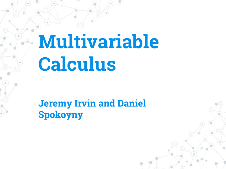 multivariable calculus