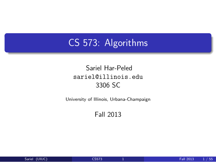cs 573 algorithms