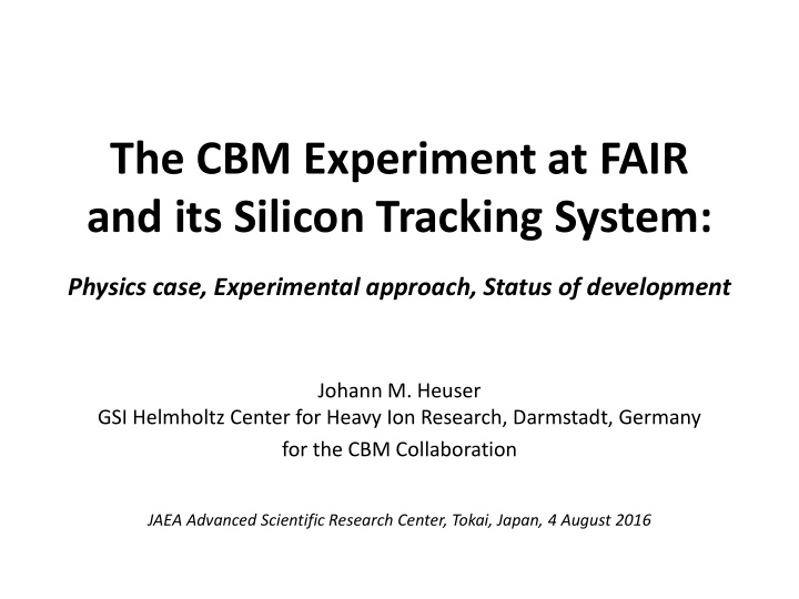 the cbm experiment at fair and its silicon tracking system