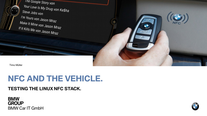 nfc and the vehicle