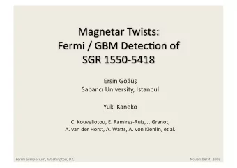 MagnetarTwists:  Fermi/GBMDetec5onof  SGR15505418