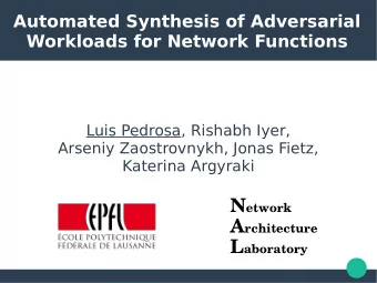 Software NFs  The good:  The fmexibility of software  The software development cycle  The bad:  The