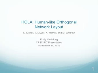 1  In a Nutshell...  Lets analyze human-drawn networks to improve  automatic [orthogonal]