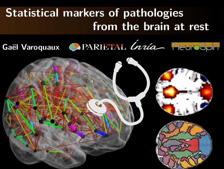 statistical markers of pathologies from the brain at rest