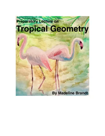 1  Introduction  Tropical geometry is a new subject which creates a bridge between the two is-