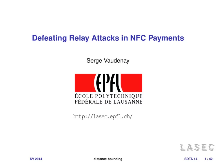 defeating relay attacks in nfc payments