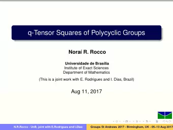 q-Tensor Squares of Polycyclic Groups  Nora   R. Rocco  Universidade de Bras  lia