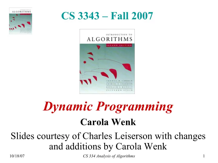 dynamic programming