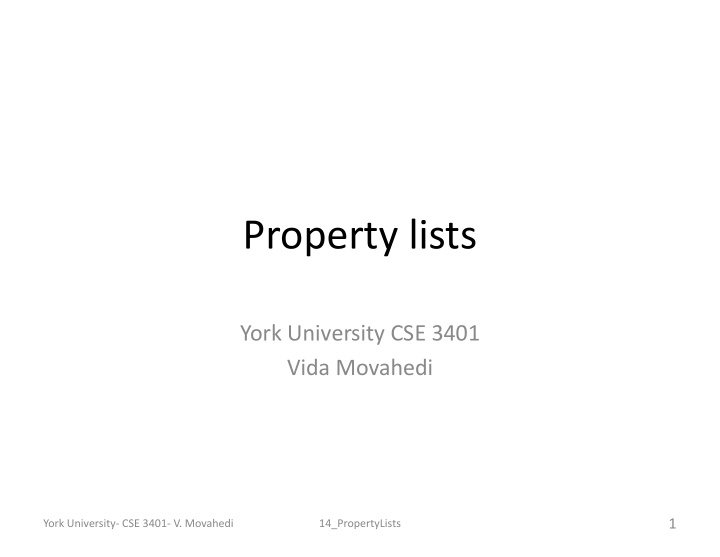 property lists