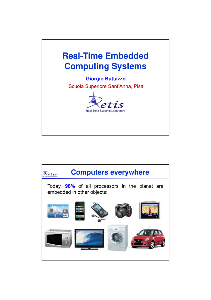 real time embedded computing systems