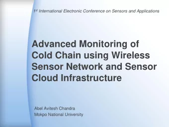 Cloud Infrastructure  Abel Avitesh Chandra  Mokpo National University  Internet of Things
