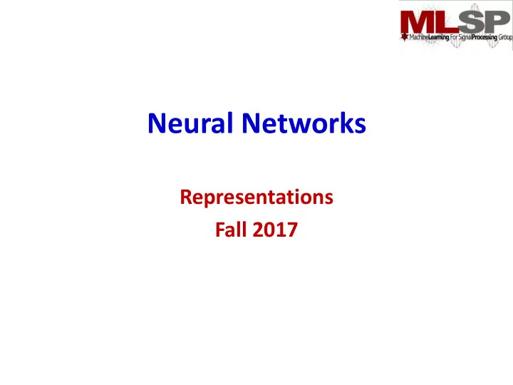 neural networks