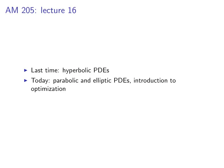 am 205 lecture 16